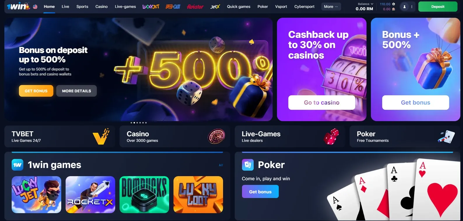 Caracter铆sticas del Casino Online de 1WIN